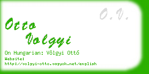 otto volgyi business card