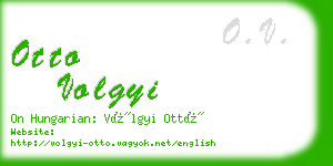 otto volgyi business card